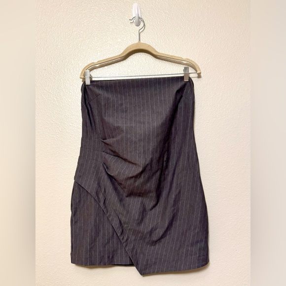 Wild Fable Gray Pinstripe Mini Dress - Picture 1 of 4